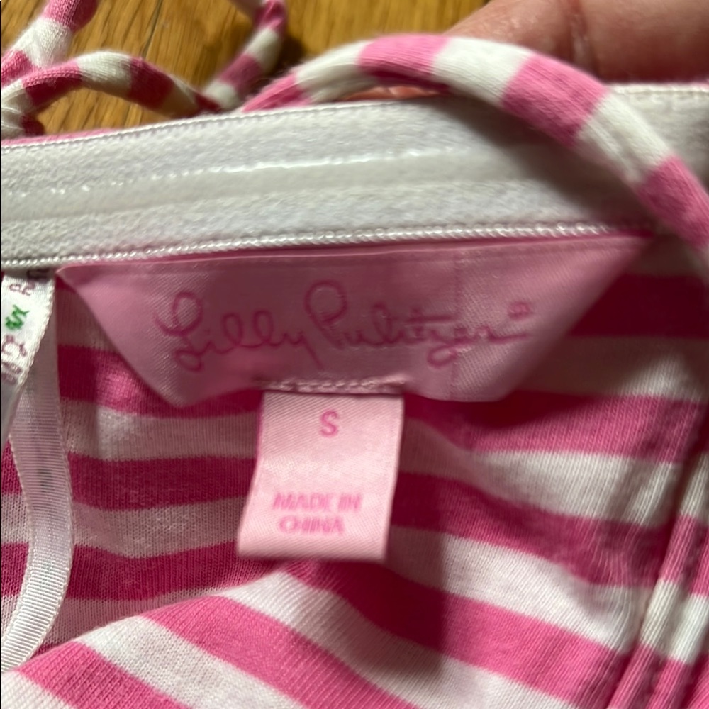 Pink and White Striped Halter Dress Vintage Lily Pulitzer - Picture 6 of 7
